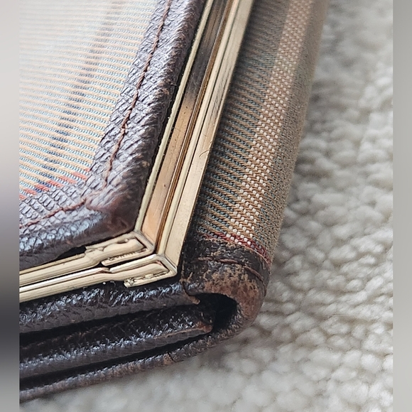 BURBERRYS Nova Check Plaid Print Bifold Canvas Wallet VINTAGE EUC - Picture 10 of 15